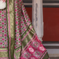 Designer Mercerized Silk Saree with Ajrakh-Batik Fusion and Golden Print