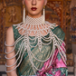 Designer Mercerized Silk Saree with Ajrakh-Batik Fusion and Golden Print