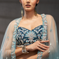 Pure Chiffon Sequins Embroidery Lehenga Choli Dupatta