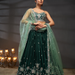 Pure Chiffon Sequins Embroidery Lehenga Choli Dupatta
