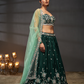 Pure Chiffon Sequins Embroidery Lehenga Choli Dupatta