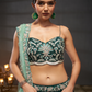 Pure Chiffon Sequins Embroidery Lehenga Choli Dupatta