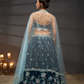 Pure Chiffon Sequins Embroidery Lehenga Choli Dupatta