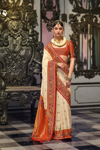 Super Banarasi P.V. Silk Saree with Jacquard Weaving Butti Work