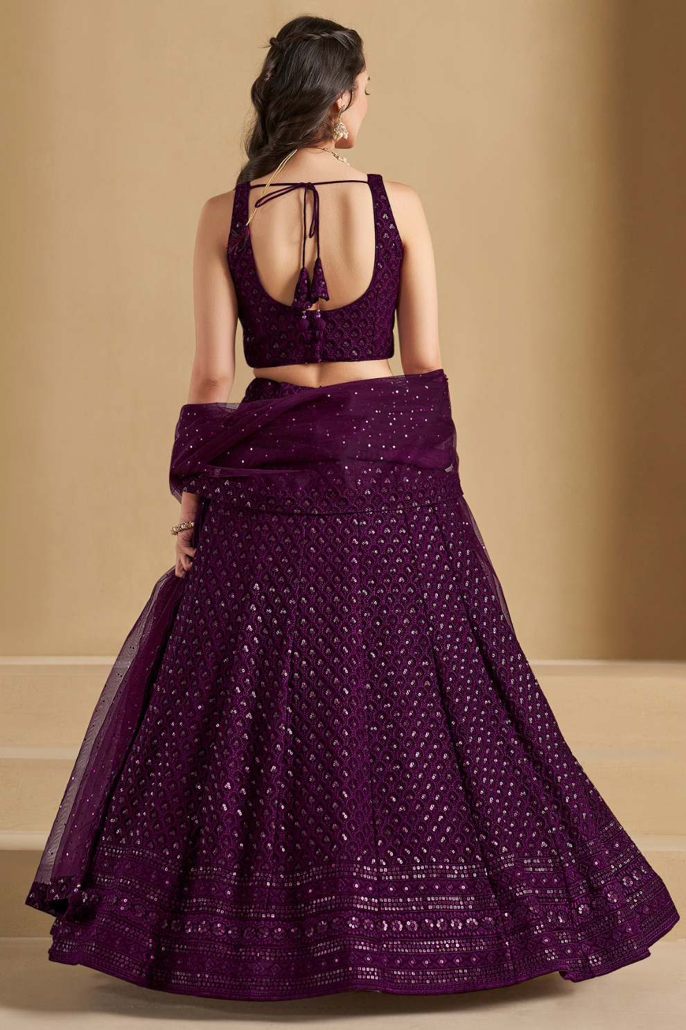 Captivating Thread Work Georgette Party Wear Lehenga Choli