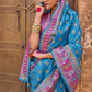 Soft Silk Banarasi Saree with Butta & Pashmina Print