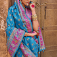 Soft Silk Banarasi Saree with Butta & Pashmina Print