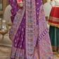 Soft Silk Banarasi Saree with Butta & Pashmina Print