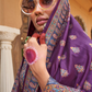 Soft Silk Banarasi Saree with Butta & Pashmina Print