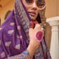 Soft Silk Banarasi Saree with Butta & Pashmina Print