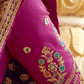Banarasi Silk Saree with Elegant Contrast Blouse Design