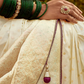 Banarasi Silk Saree with Elegant Contrast Blouse Design