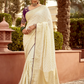 Banarasi Silk Saree with Elegant Contrast Blouse Design