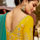 Banarasi Silk Saree with Elegant Contrast Blouse Design
