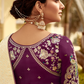 Banarasi Silk Saree with Elegant Contrast Blouse Design