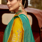 Banarasi Silk Saree with Elegant Contrast Blouse Design