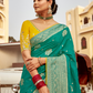 Banarasi Silk Saree with Elegant Contrast Blouse Design