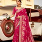 Banarasi Silk Saree with Elegant Contrast Blouse Design