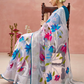 Brasso Teal Printed Saree for Elegant Festive Wear