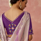 Brasso Teal Printed Saree for Elegant Festive Wear