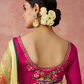 Brasso Teal Printed Saree for Elegant Festive Wear
