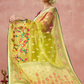 Brasso Teal Printed Saree for Elegant Festive Wear