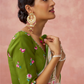 Brasso Teal Printed Saree for Elegant Festive Wear