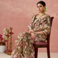 Brasso Teal Printed Saree for Elegant Festive Wear