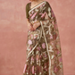 Brasso Teal Printed Saree for Elegant Festive Wear