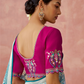 Brasso Teal Printed Saree for Elegant Festive Wear