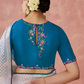 Brasso Teal Printed Saree for Elegant Festive Wear