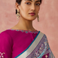 Brasso Teal Printed Saree for Elegant Festive Wear