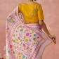 Brasso Teal Printed Saree for Elegant Festive Wear