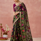 Brasso Teal Printed Saree for Elegant Festive Wear