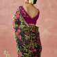 Brasso Teal Printed Saree for Elegant Festive Wear