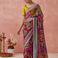Brasso Teal Printed Saree for Elegant Festive Wear