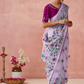 Brasso Teal Printed Saree for Elegant Festive Wear
