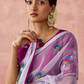 Brasso Teal Printed Saree for Elegant Festive Wear