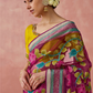 Brasso Teal Printed Saree for Elegant Festive Wear