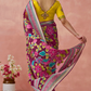 Brasso Teal Printed Saree for Elegant Festive Wear