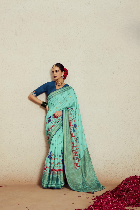 Elegant Soft Brasso Saree with Premium Dhupian Silk Blouse