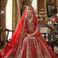 Heritage Red Silk Bridal Lehenga Heavy Zari Stone Embroidery Elegant