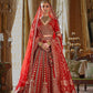 Heritage Red Silk Bridal Lehenga Heavy Zari Stone Embroidery Elegant