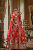 Heritage Red Silk Bridal Lehenga Heavy Zari Stone Embroidery Elegant