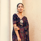 Polyester Viscose Georgette Saree With Luxuriously Soft Varnish Touch