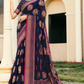 Polyester Viscose Georgette Saree With Luxuriously Soft Varnish Touch