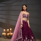 Pure Chiffon Sequins Embroidery Lehenga Choli Dupatta