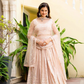 Elegant Peach Georgette Embroidered Lehenga Choli Set with Sequin Work