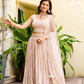 Elegant Peach Georgette Embroidered Lehenga Choli Set with Sequin Work