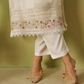Pure White Organza Suit Set With Elegant Embroidery